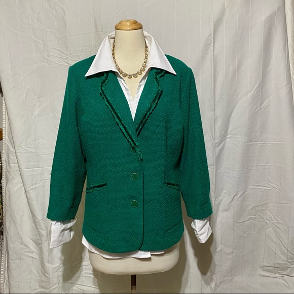 Joan Rivers Emerald boucle jacket